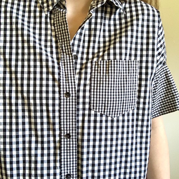 Madewell Multi Checkered Courier Button-down Shirt Blouse XS - Picture 3 of 3
